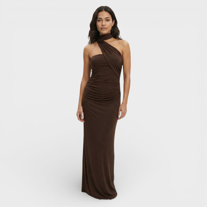 Robe Maxi Halter Dos Nu