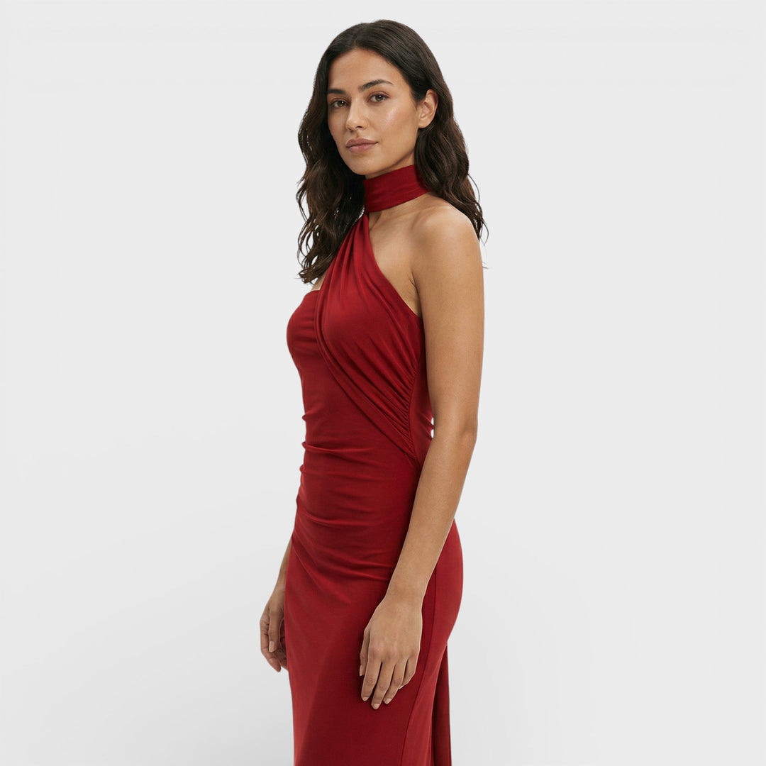 Robe Maxi Halter Dos Nu