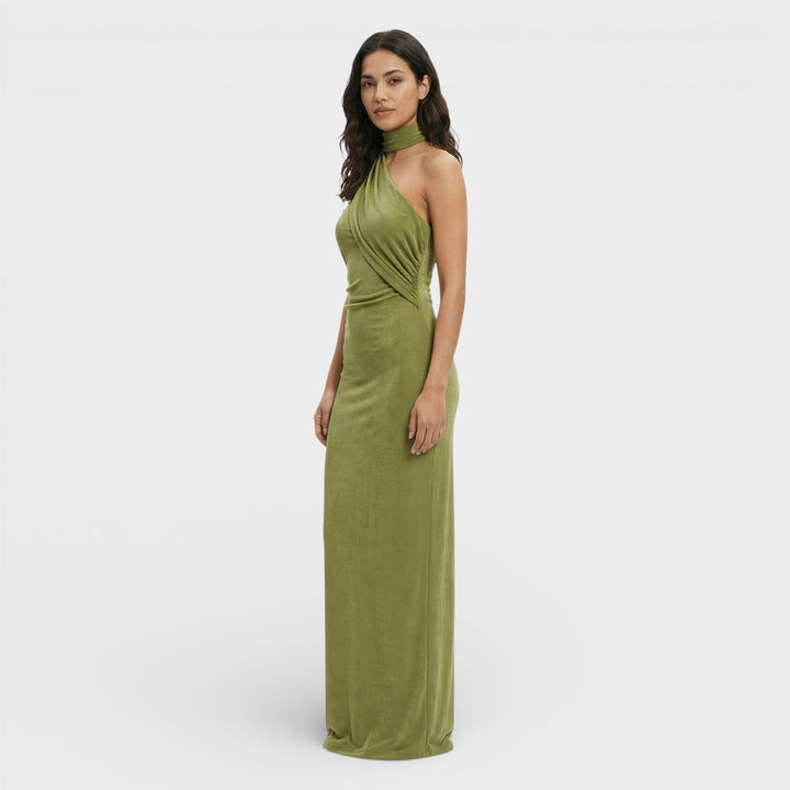 Robe Maxi Halter Dos Nu