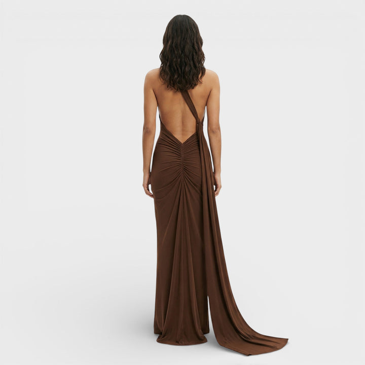 Robe Maxi Asymétrique Dos Ouvert