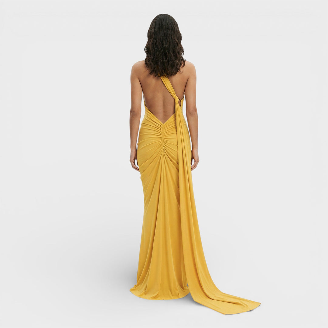 Robe Maxi Asymétrique Dos Ouvert