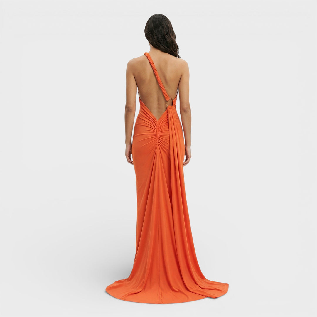Robe Maxi Asymétrique Dos Ouvert