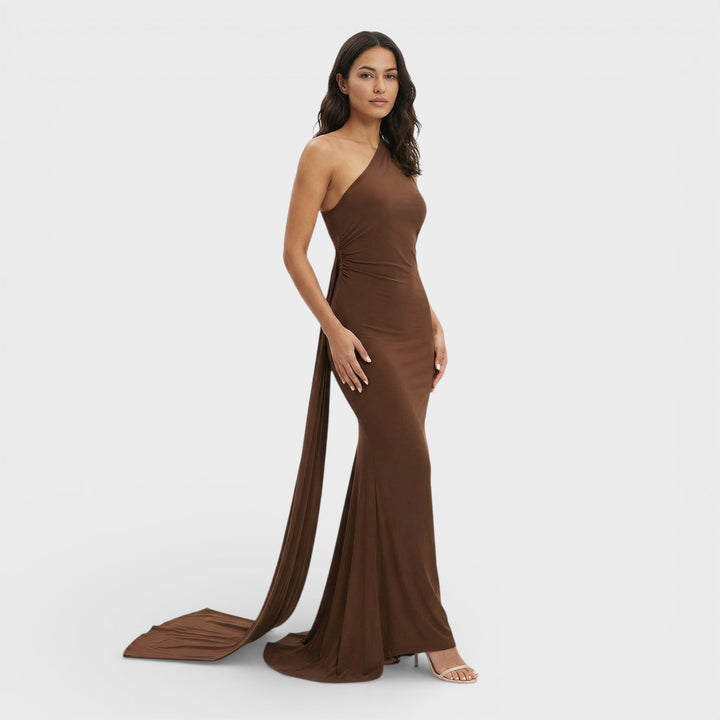 Robe Maxi Asymétrique Dos Ouvert