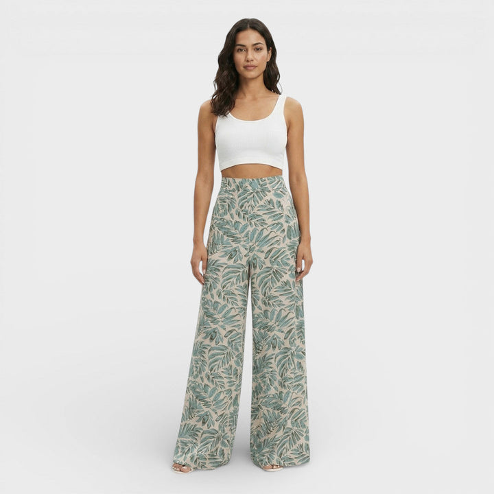Pantalon Palazzo Imprimé Floral Femme