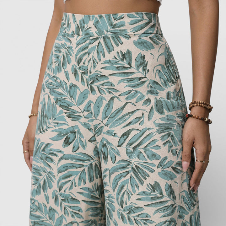 Pantalon Palazzo Imprimé Floral Femme