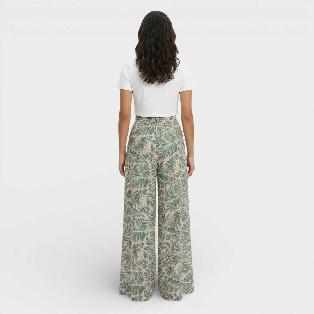 Pantalon Palazzo Imprimé Floral Femme