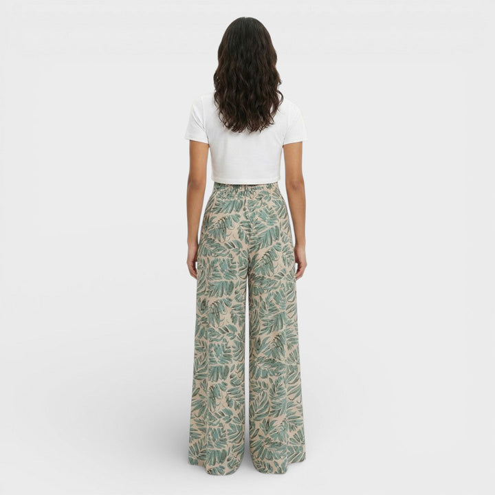 Pantalon Palazzo Imprimé Floral Femme