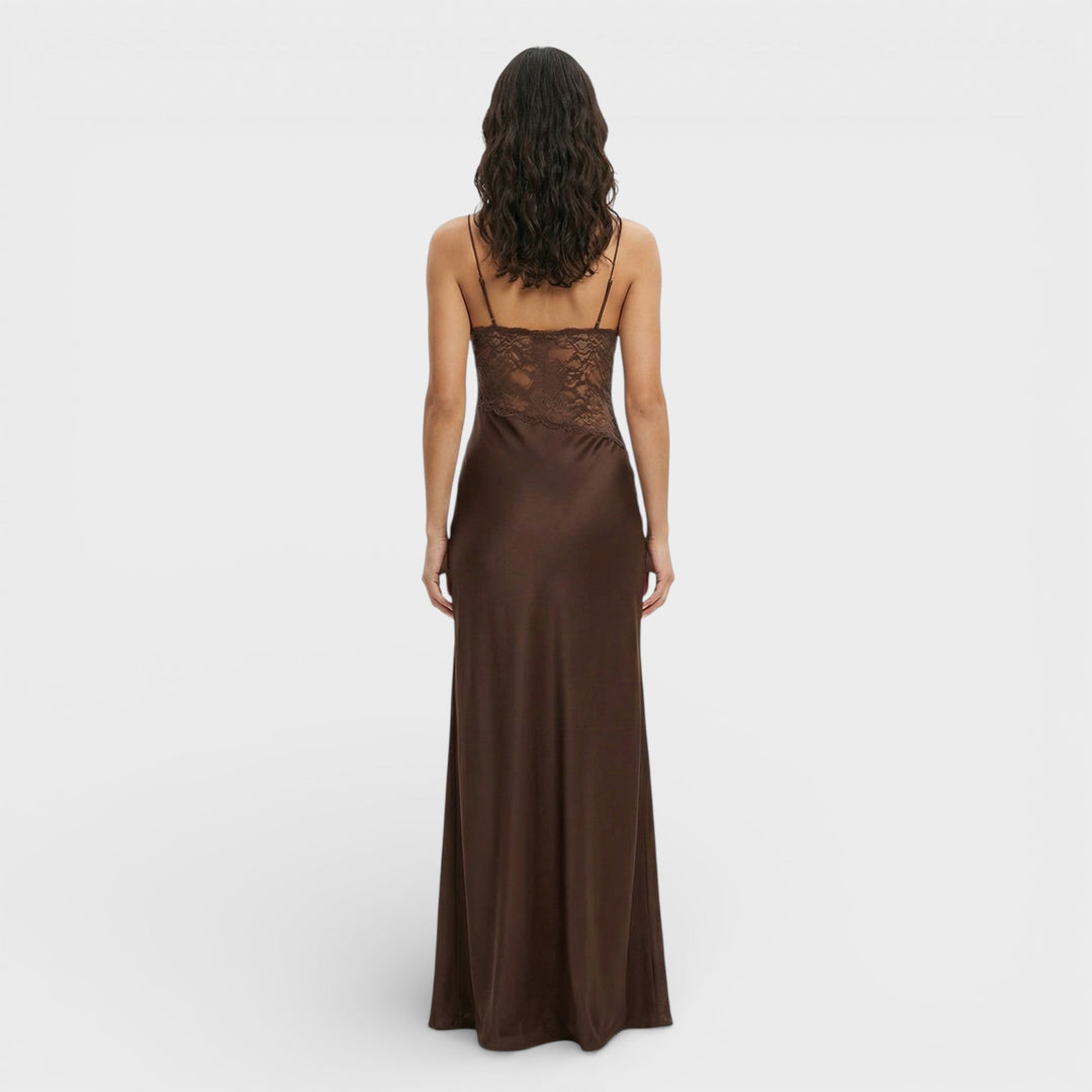 Robe Longue Dentelle Une Épaule Femme