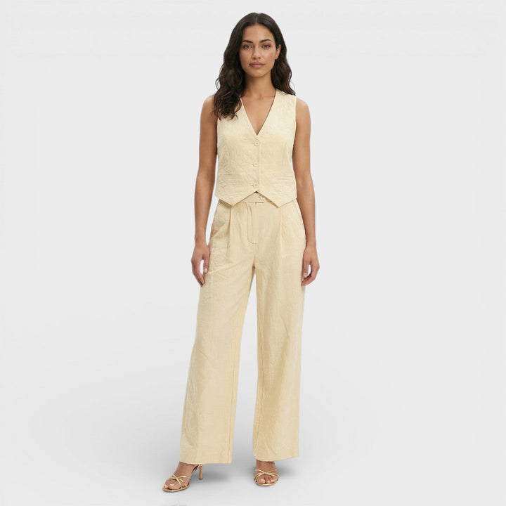 Ensemble Femme Gilet Pantalon Large