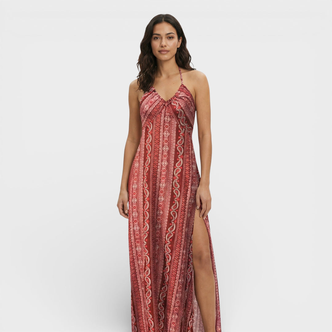 Robe Longue Boho Imprimé Ethnique