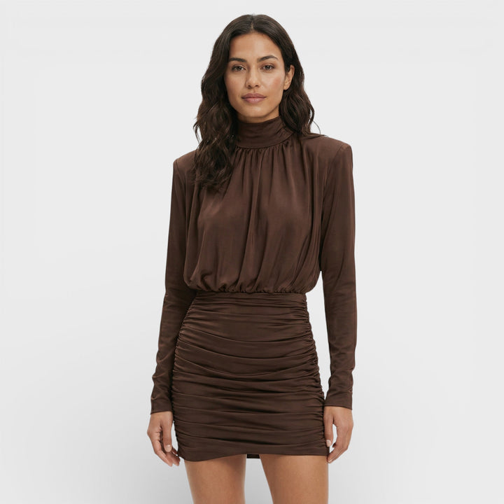 Robe Mini Col Haut Élégante