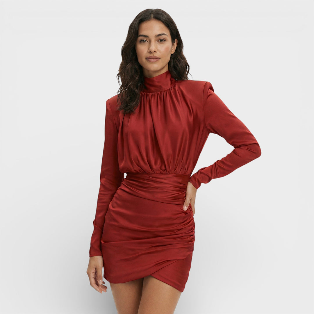 Robe Mini Col Haut Élégante