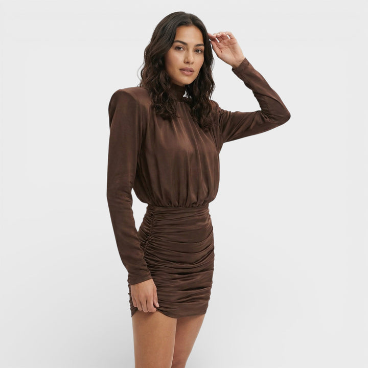 Robe Mini Col Haut Élégante