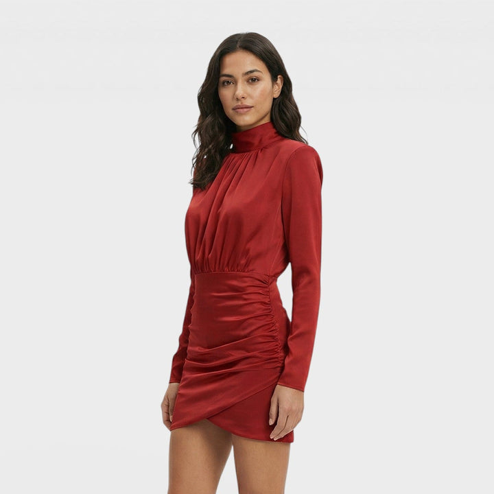 Robe Mini Col Haut Élégante