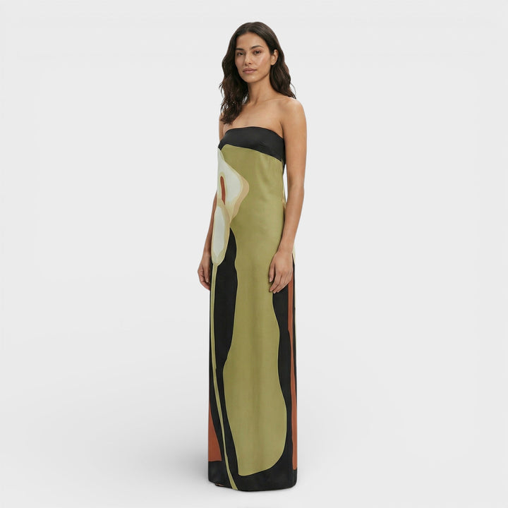 Robe Longue Imprimée Dos Nu