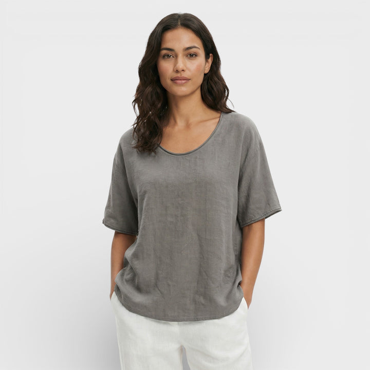 T-shirt Ample Décolleté V Femme