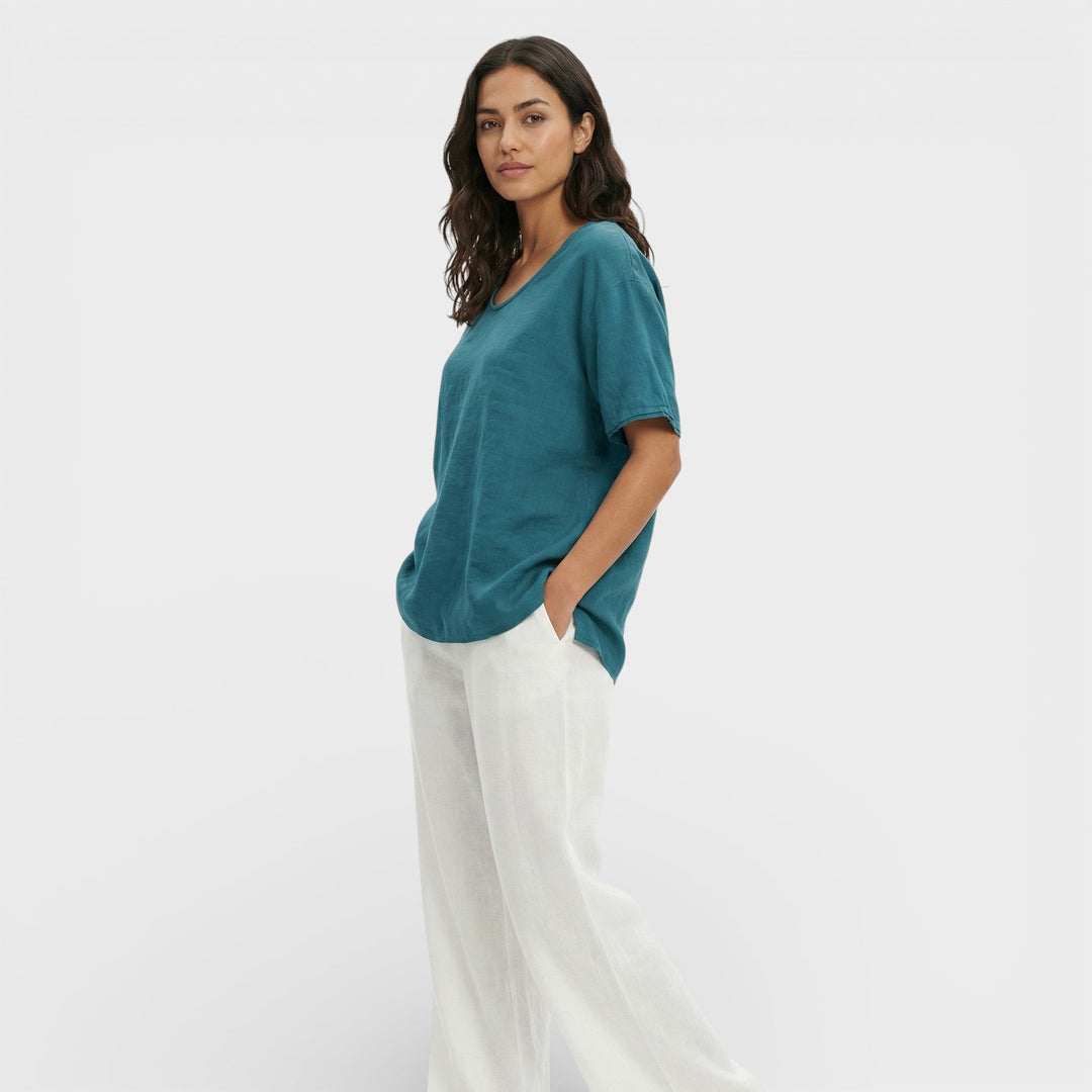 T-shirt Ample Décolleté V Femme