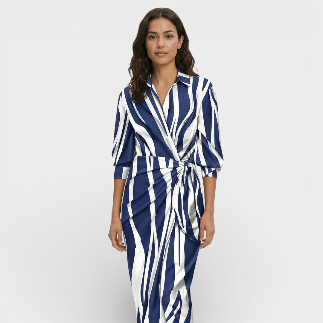 Robe Maxi Croisée Colorée Femme