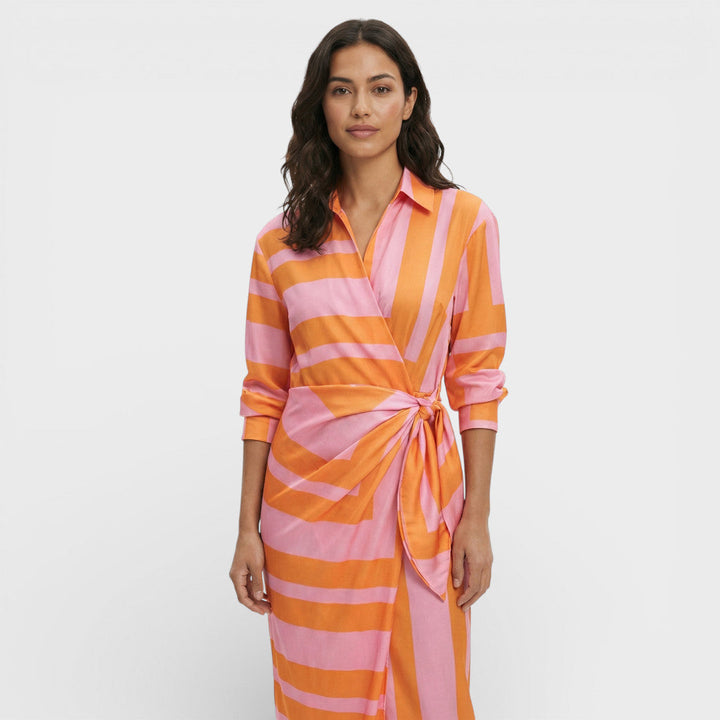 Robe Maxi Croisée Colorée Femme
