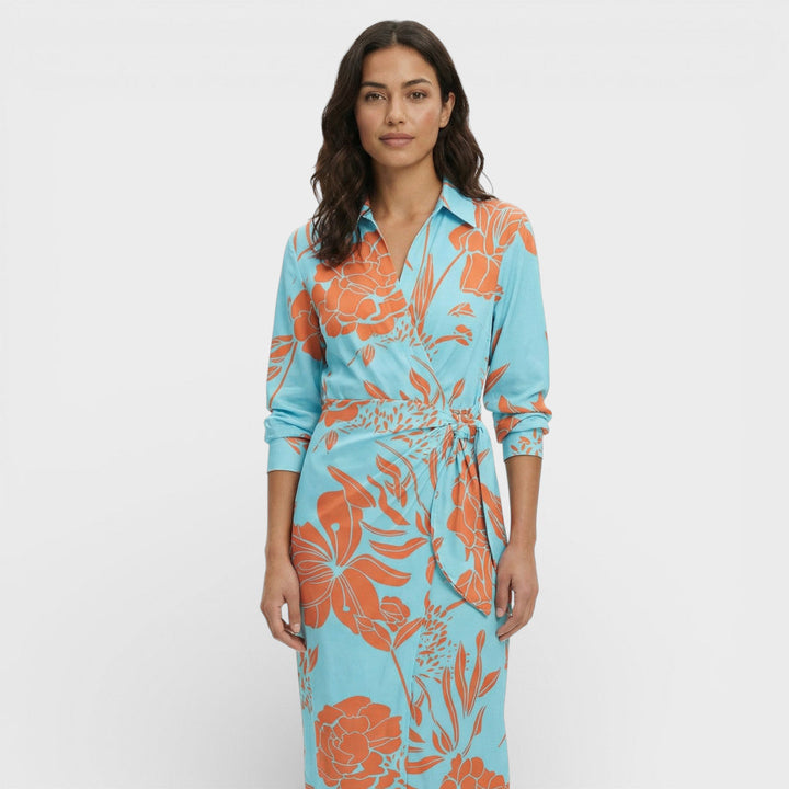 Robe Maxi Croisée Colorée Femme