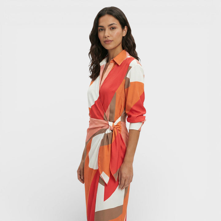Robe Maxi Croisée Colorée Femme