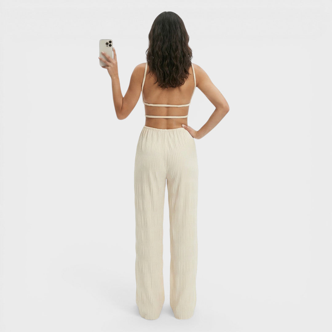 Combinaison Femme Dos Ouvert Jambe Large