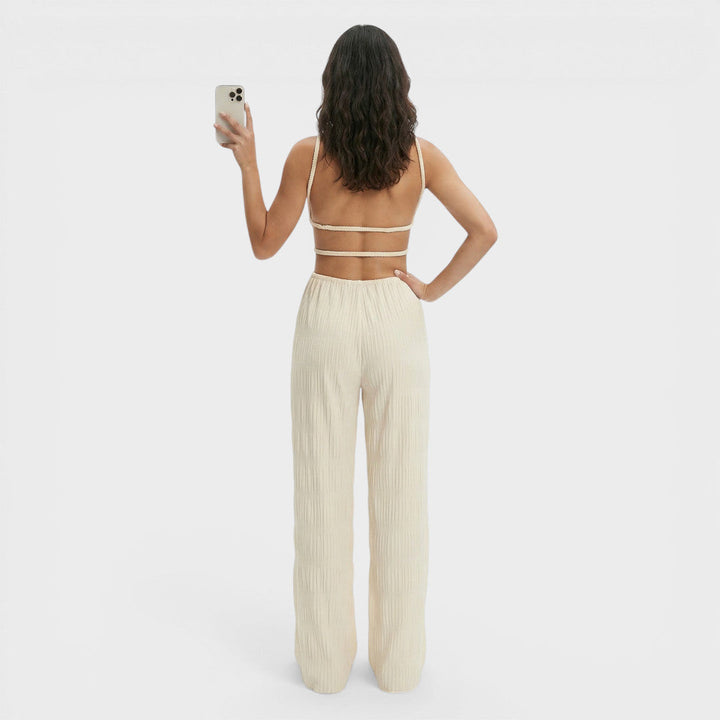 Combinaison Femme Dos Ouvert Jambe Large