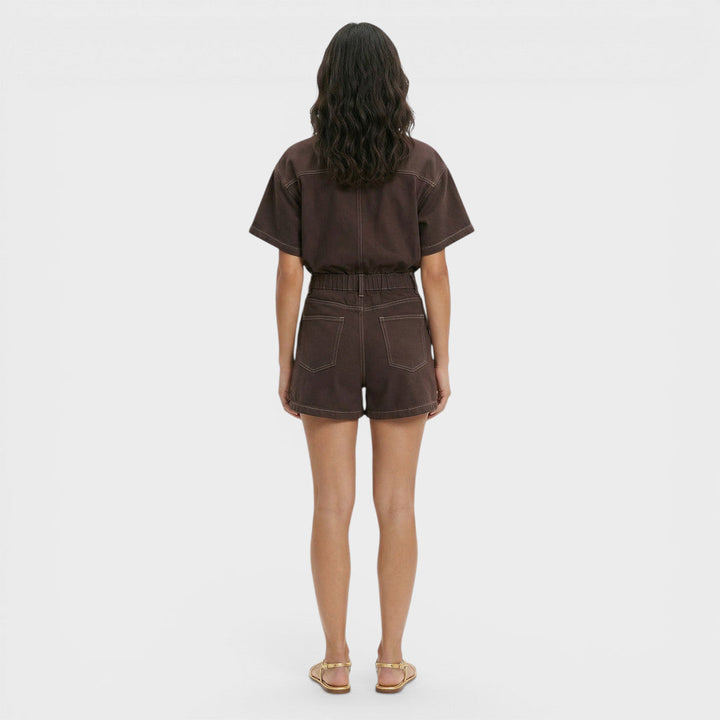 Combinaison Courte Femme Taille Haute