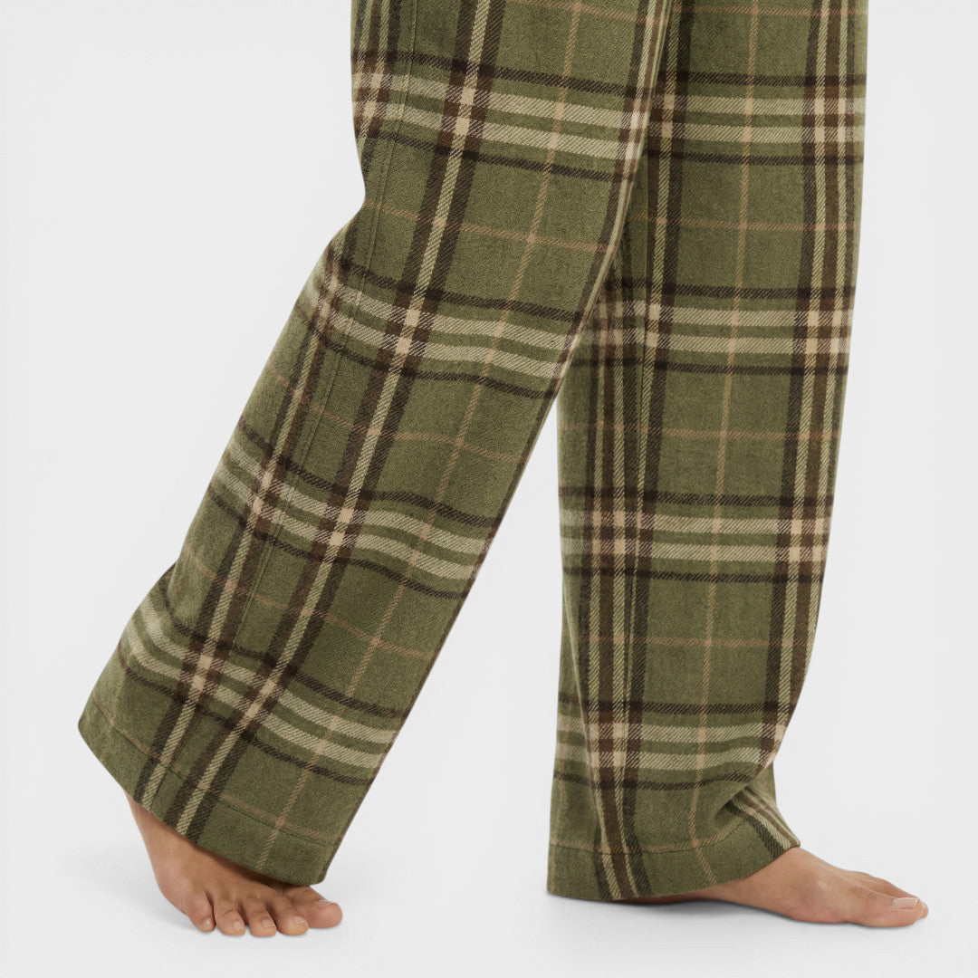 Pantalon Carreaux Jambe Large Femme