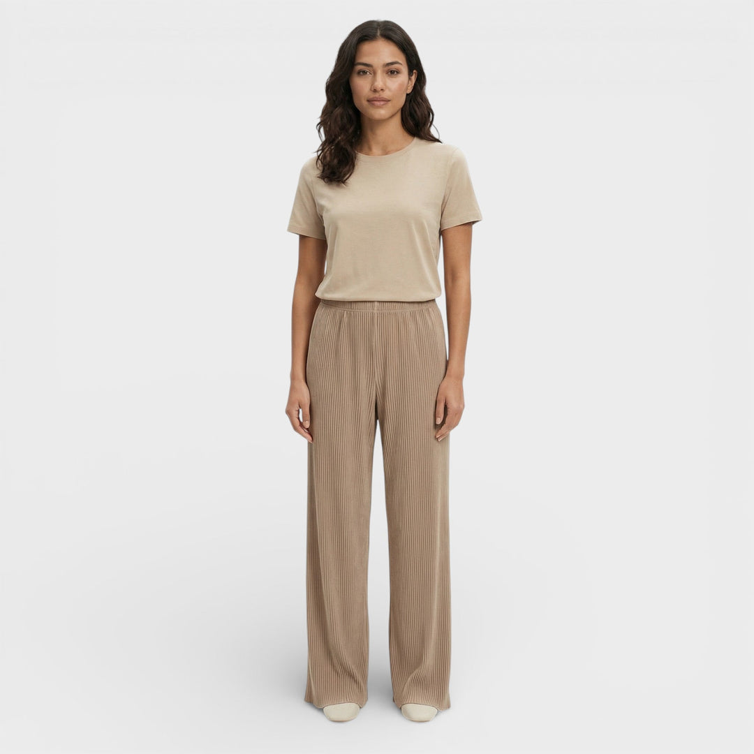 Pantalon Large Plissé Femme