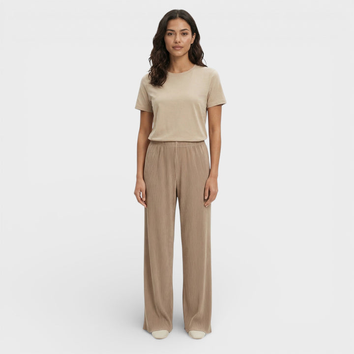 Pantalon Large Plissé Femme