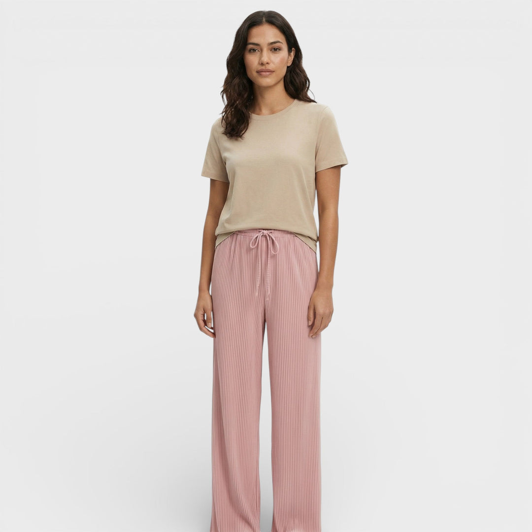 Pantalon Large Plissé Femme