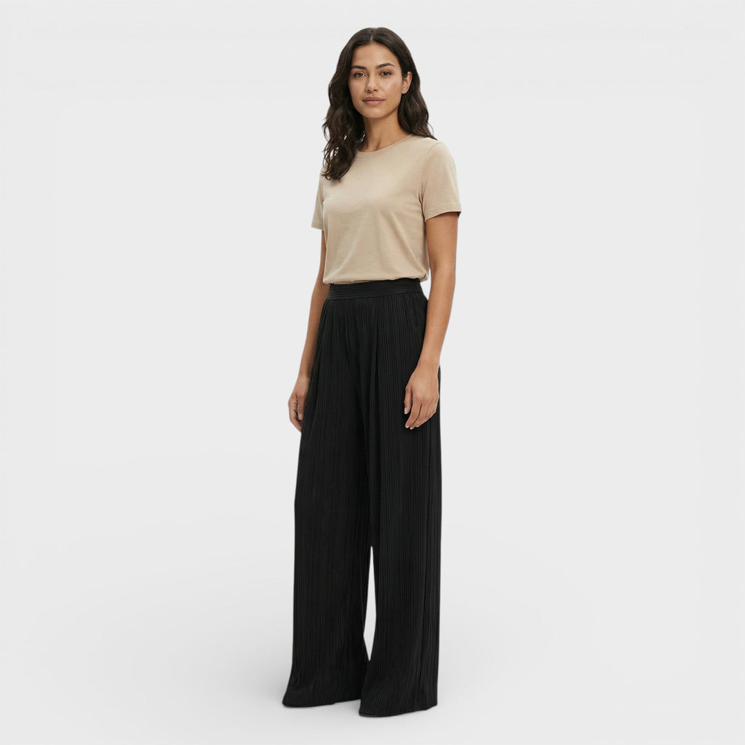 Pantalon Large Plissé Femme