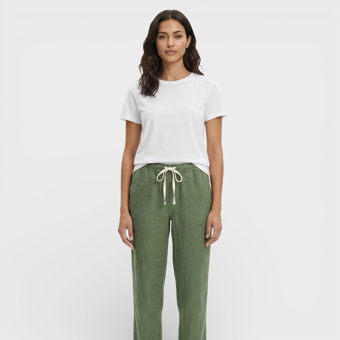 Pantalon Ample Taille Élastique Femme