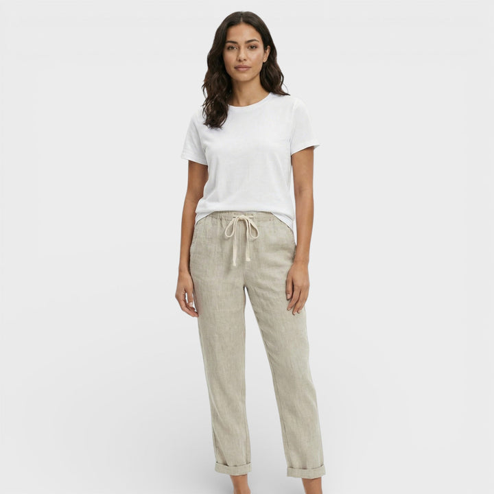 Pantalon Ample Taille Élastique Femme
