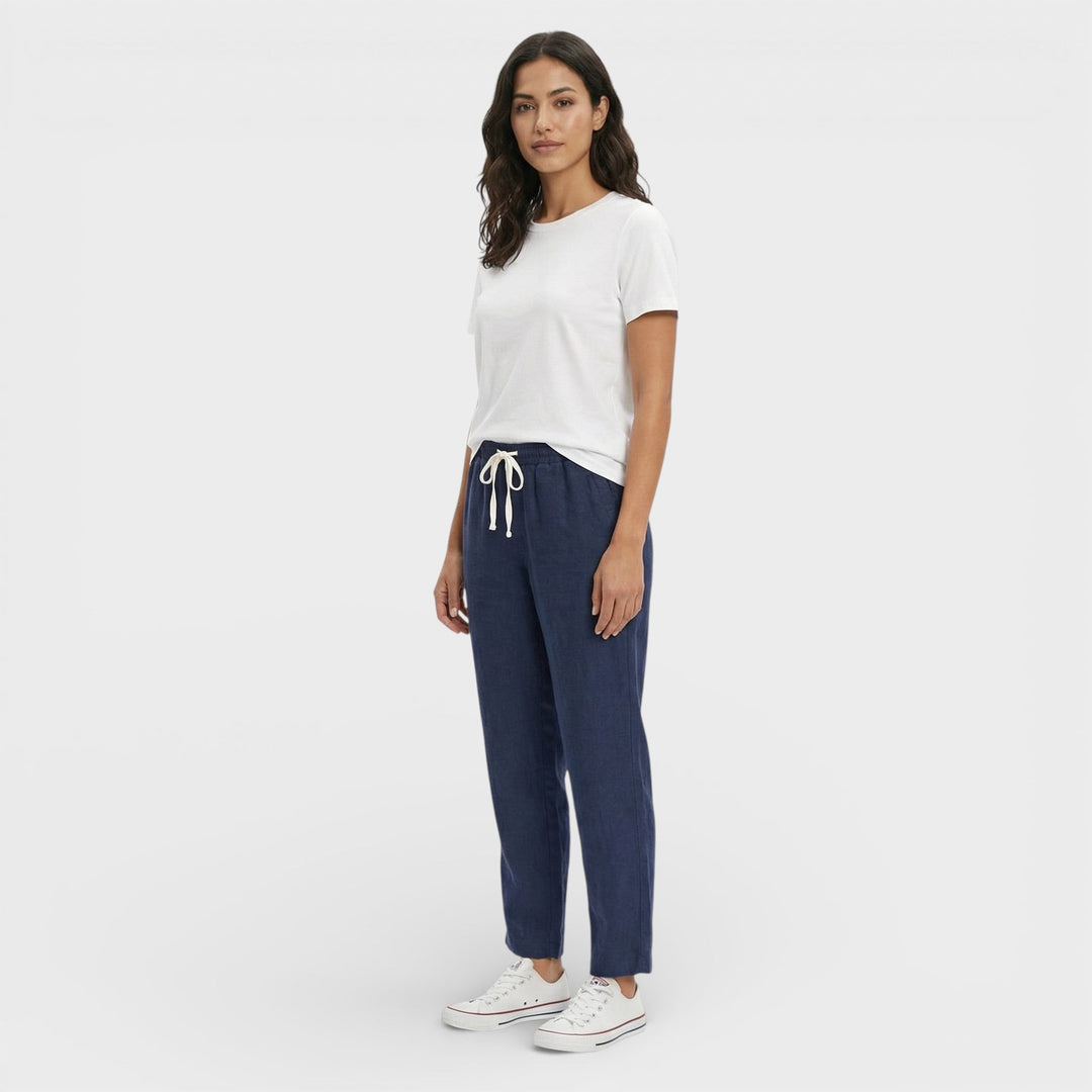 Pantalon Ample Taille Élastique Femme
