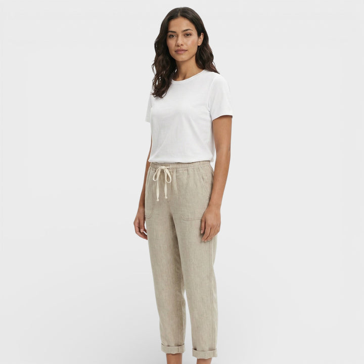 Pantalon Ample Taille Élastique Femme
