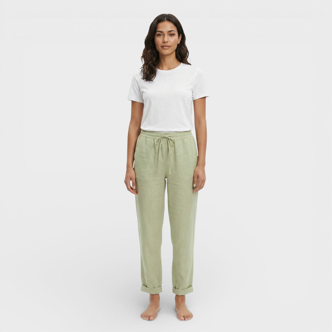 Pantalon Confortable Taille Élastique Femme