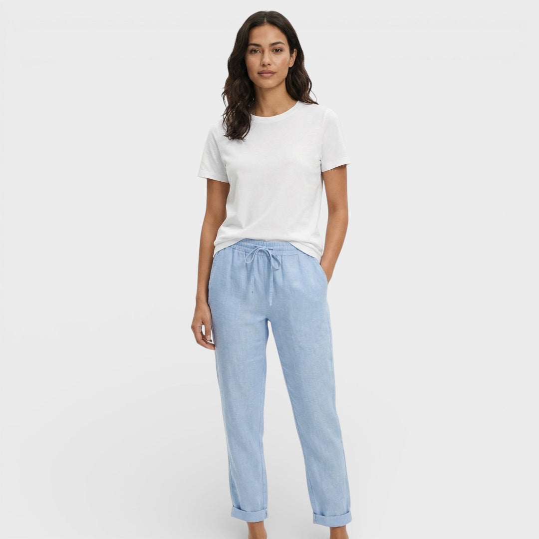 Pantalon Confortable Taille Élastique Femme
