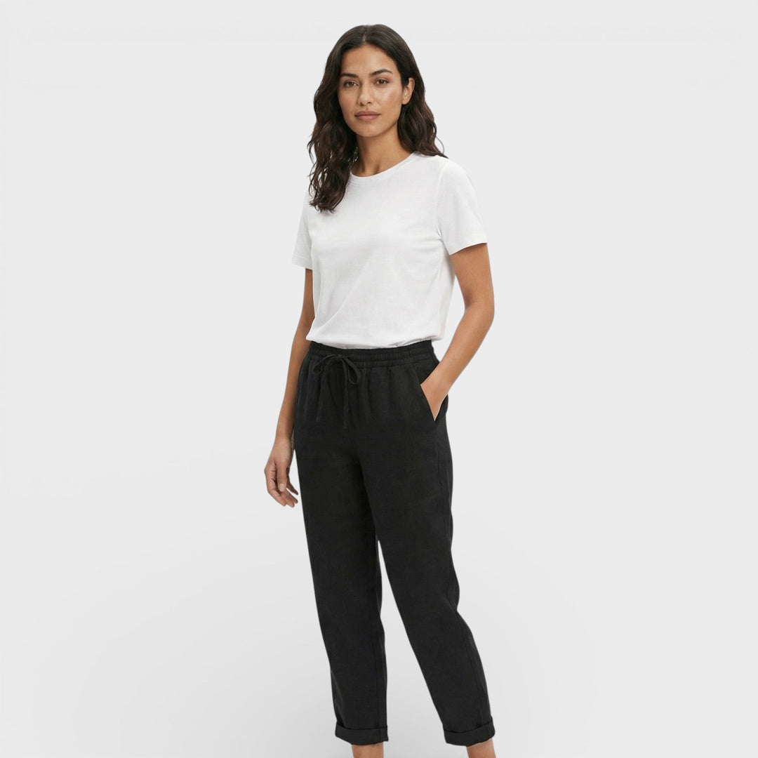 Pantalon Confortable Taille Élastique Femme
