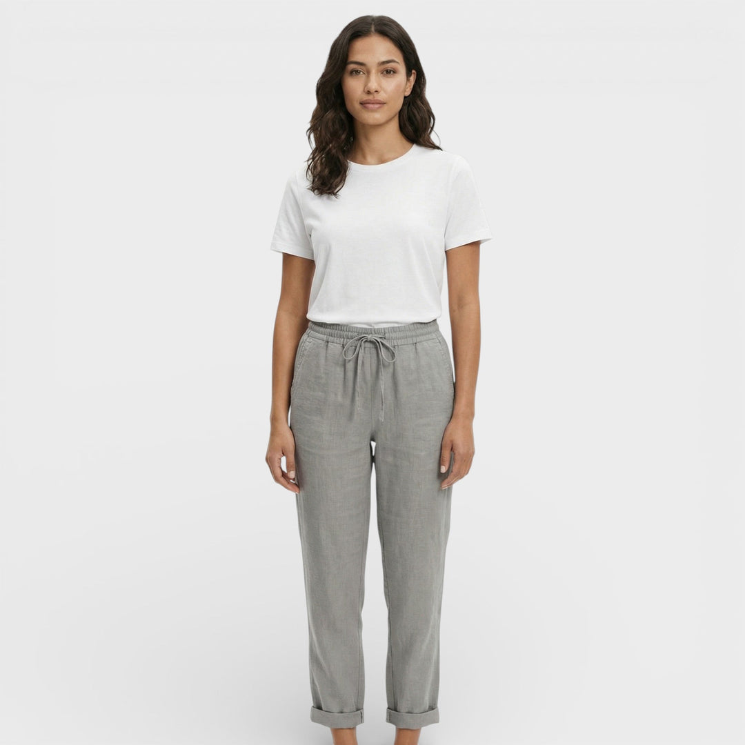 Pantalon Confortable Taille Élastique Femme