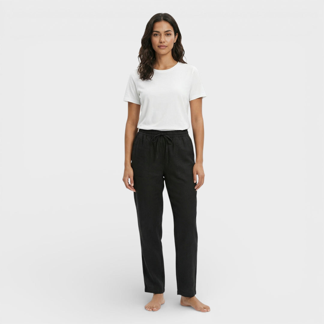 Pantalon Confortable Taille Élastique Femme