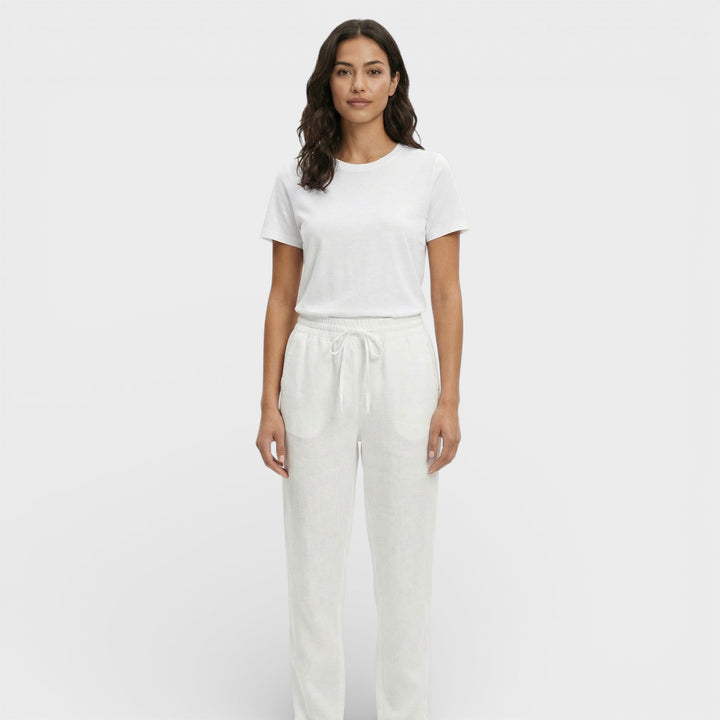 Pantalon Confortable Taille Élastique Femme